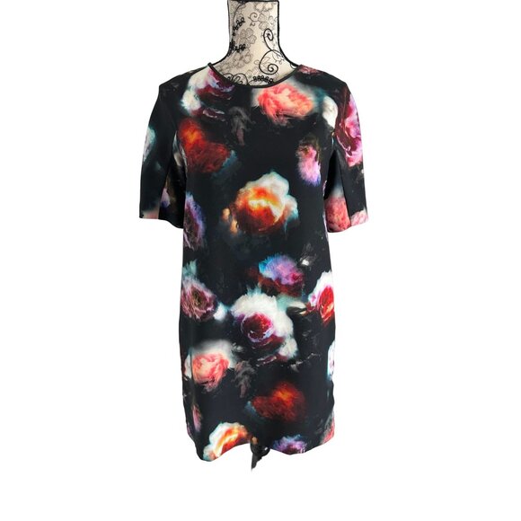 PAUL SMITH Black Label Floral Blur Short Sleeve Shift Dress Size 42 US XL - Picture 1 of 10